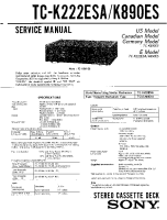 Sony TC-K890ES - Service Manual 